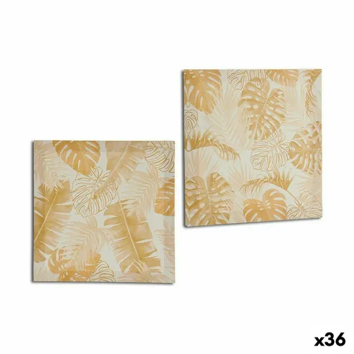 Tela Folha de Planta Dourado 28 x 28 x 1,5 cm (36 Unidades)