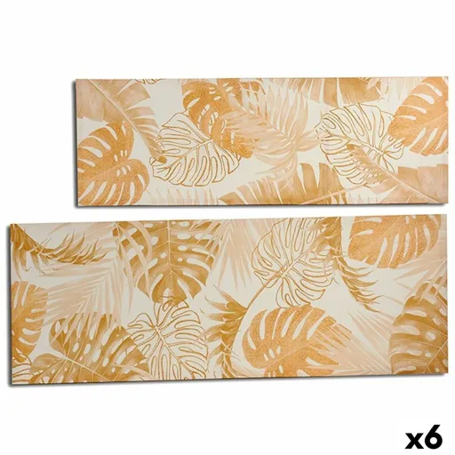 Tela Folha de Planta Dourado 135 x 45 x 1,5 cm (6 Unidades)