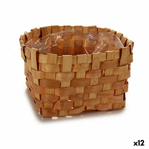 Plantador Redonda Castanho Cana 23 x 12 x 23 cm (12 Unidades)