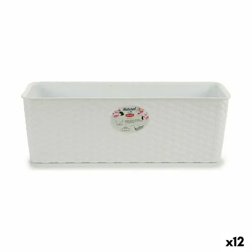 Floreira Stefanplast Branco Plástico 48,5 x 16 x 18 cm (12 Unidades)