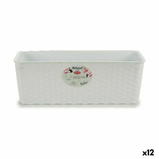 Floreira Stefanplast Branco Plástico 39 x 13,5 x 15 cm (12 Unidades)