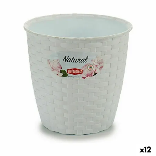 Plantador Stefanplast Branco Plástico 14 x 13 x 14 cm (12 Unidades)