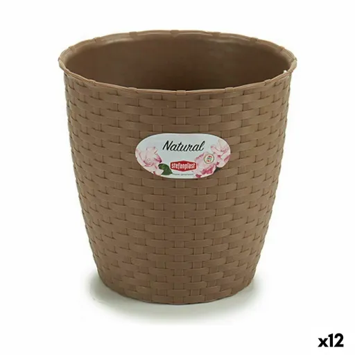 Plantador Stefanplast Castanho Plástico 19 x 17,5 x 19 cm (12 Unidades)