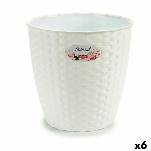 Plantador Stefanplast Branco Plástico 24 x 22,5 x 24 cm (6 Unidades)