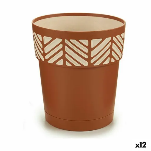 Vaso Autoirrigável Stefanplast Orfeo Terracota Plástico 15 x 15 x 15 cm (12 Unidades)