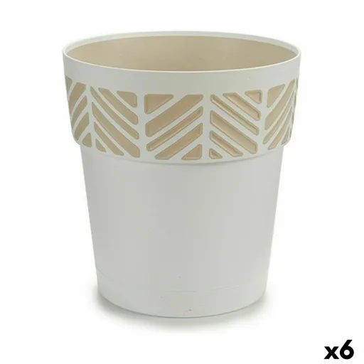 Vaso Autoirrigável Stefanplast Orfeo Branco Plástico 25 x 25 x 25 cm (6 Unidades)