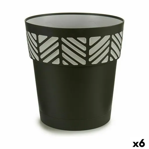 Vaso Autoirrigável Stefanplast Orfeo Antracite Plástico 29 x 29 x 29 cm (6 Unidades)