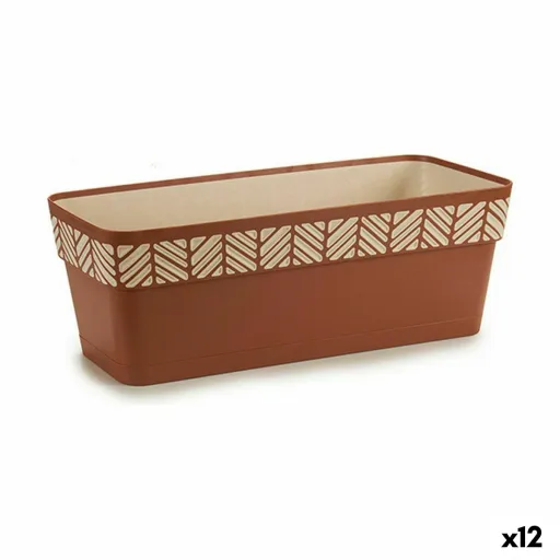 Floreira Autoirrigável Stefanplast Orfeo Terracota Plástico 18 x 17 x 49 cm (12 Unidades)