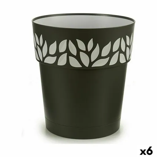 Vaso Autoirrigável Stefanplast Cloe Antracite Plástico 29 x 29 x 29 cm (6 Unidades)