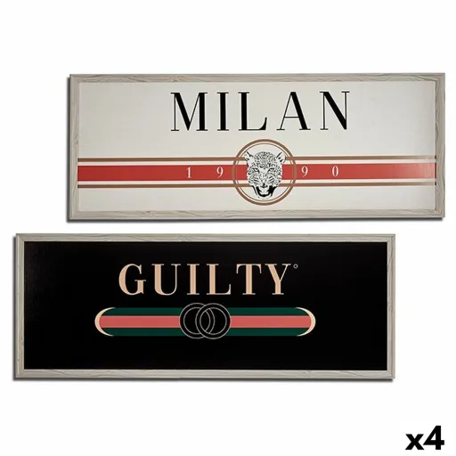 Pintura GUILTY MILAN Aglomerado 2 x 46 x 121 cm (4 Unidades)