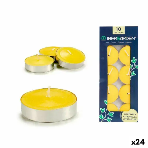 Conjunto de Velas Citronela Amarelo (24 Unidades)