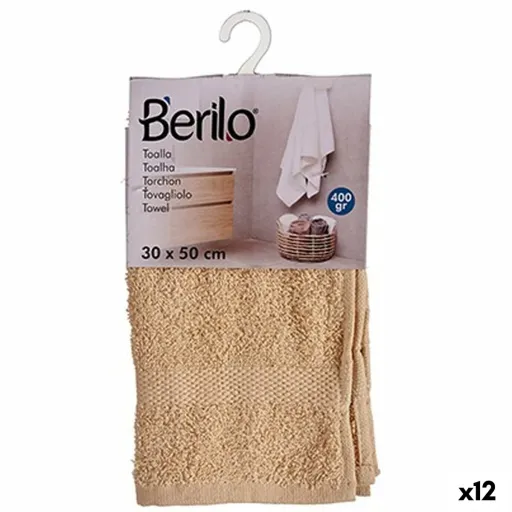 Toalha de Banho Creme 30 x 50 cm (12 Unidades)