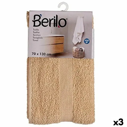 Toalha de Banho Creme 70 x 130 cm (3 Unidades)