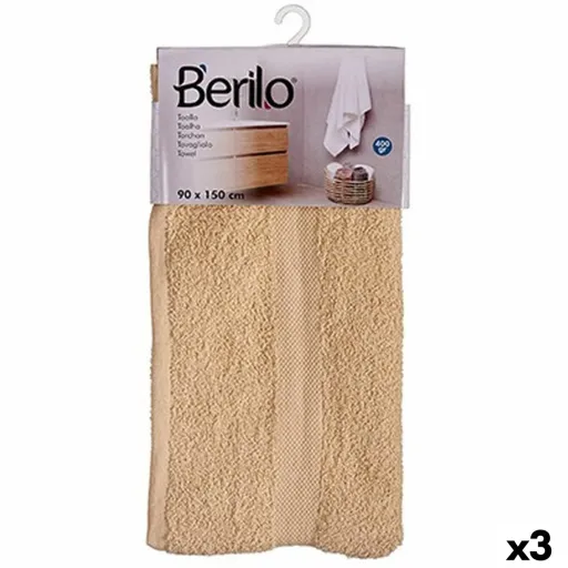 Toalha de Banho 90 x 150 cm Creme (3 Unidades)