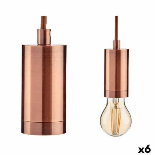 Candeeiro de Teto Bronze Metal 60 W 9,5 x 9,5 x 9,7 cm (6 Unidades)