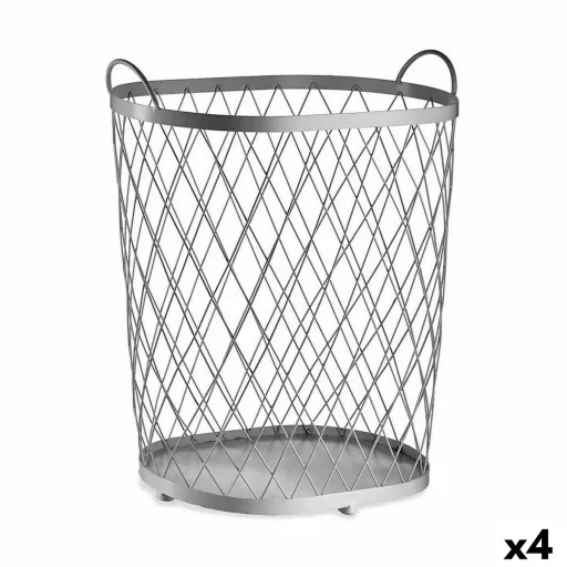 Cesto Prateado Metal 40 L 31 x 54,7 x 46,5 cm (4 Unidades)