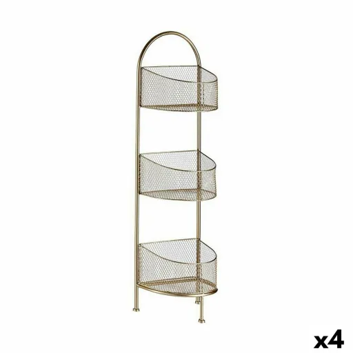 Estantes Dourado Metal 21,2 x 97 x 28,5 cm (4 Unidades)