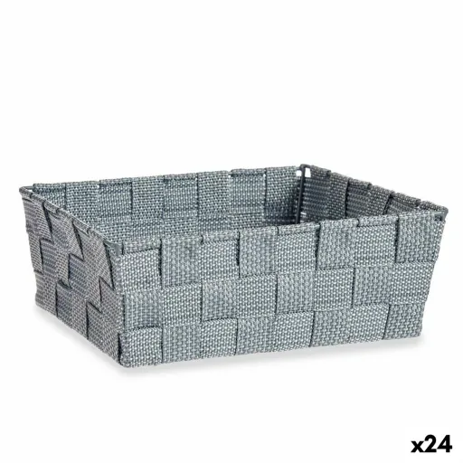 Cesta Multiusos Cinzento Tecido 2,4 L 20 x 8 x 24 cm (24 Unidades)