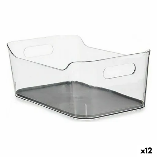 Organizador de Gavetas Plástico Reciclado Cinzento 17 x 10,5 x 24,5 cm (12 Unidades)