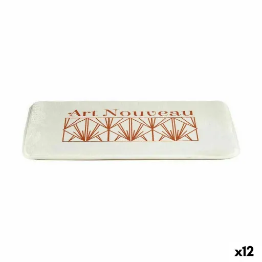 Tapete de Banho Art Nouveau Branco Bronze 40 x 1,5 x 60 cm (12 Unidades)