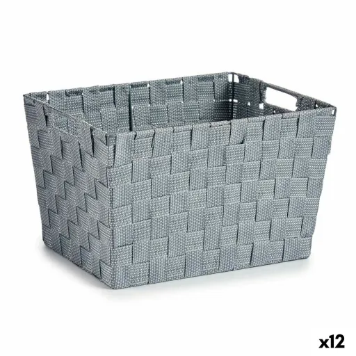 Cesto da Roupa Cinzento Tecido 10 L 25 x 20,5 x 35 cm (12 Unidades)