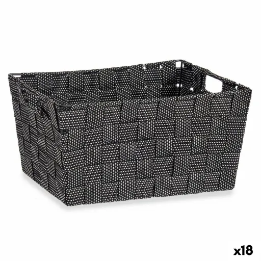 Cesta Multiusos Preto Tecido 20 x 14 x 30 cm (18 Unidades)