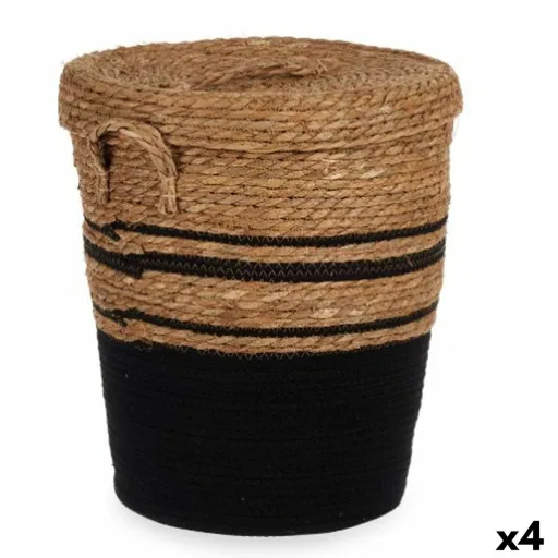 Cesto Castanho Preto Algas Marinhas 36 x 43 x 36 cm (4 Unidades)