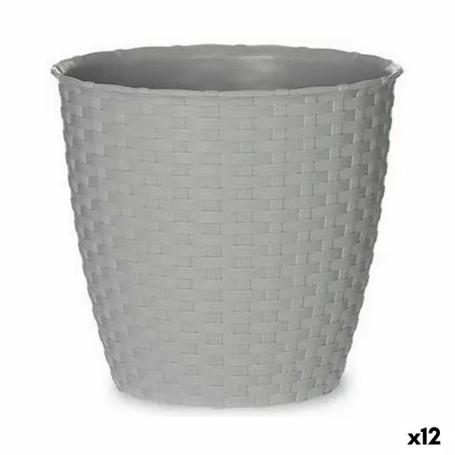 Plantador Stefanplast Cinzento Plástico 19 x 17,5 x 19 cm (12 Unidades)