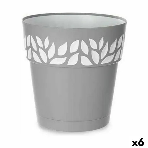 Vaso Autoirrigável Stefanplast Cloe Cinzento Plástico 29 x 29 x 29 cm (6 Unidades)