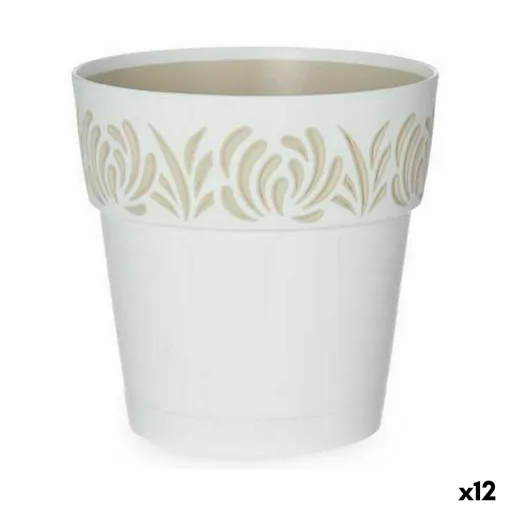 Vaso Autoirrigável Stefanplast Gaia Branco Plástico 15 x 15 x 15 cm (12 Unidades)