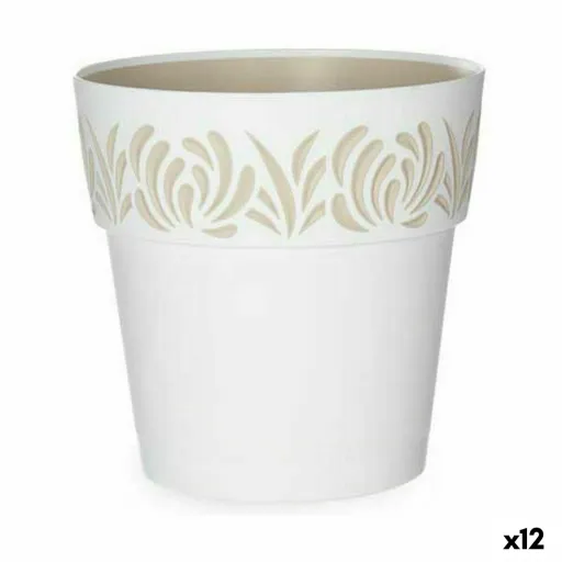 Vaso Autoirrigável Stefanplast Gaia Branco Plástico 19 x 19 x 19 cm (12 Unidades)