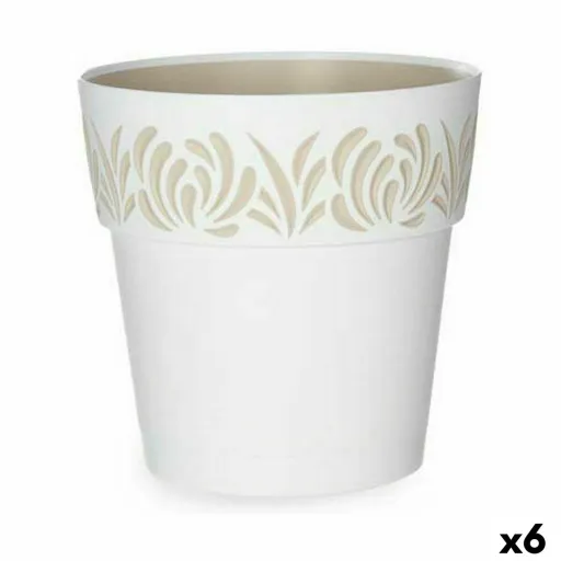 Vaso Autoirrigável Stefanplast Gaia Branco Plástico 25 x 25 x 25 cm (6 Unidades)