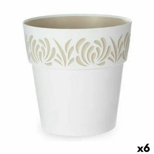 Vaso Autoirrigável Stefanplast Gaia Branco Plástico 29 x 29 x 29 cm (6 Unidades)