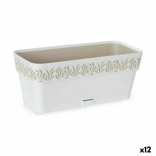 Floreira Autoirrigável Stefanplast Gaia Branco Plástico 13,3 x 12,3 x 29,3 cm (12 Unidades)