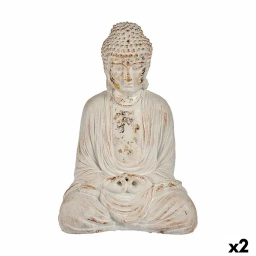 Figura Decorativa para Jardim Buda Poliresina 22,5 x 40,5 x 27 cm (2 Unidades)