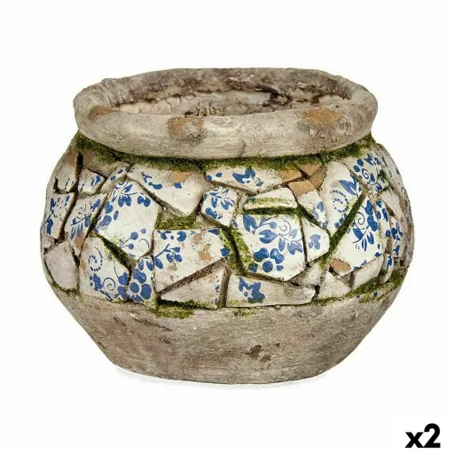 Figura Decorativa para Jardim Vaso Poliresina 28 x 19,5 x 28 cm (2 Unidades)