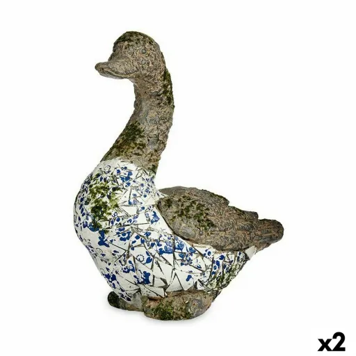 Figura Decorativa para Jardim Pato Poliresina 17 x 42 x 40 cm (2 Unidades)