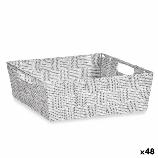 Cesta Multiusos Branco Tecido 3 L 23 x 8 x 27 cm (48 Unidades)