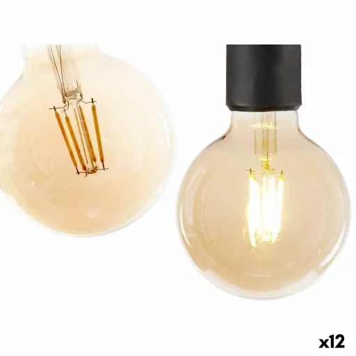 Lâmpada LED Vintage E27 Transparente 4 W 9,5 x 14 x 9,5 cm (12 Unidades)