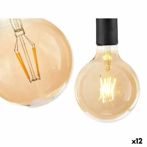 Lâmpada LED Vintage E27 Transparente 4 W 12,5 x 17,5 x 12,5 cm (12 Unidades)