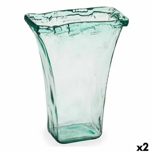 Vaso 27 x 34,5 x 14 cm Cristal Transparente (2 Unidades)