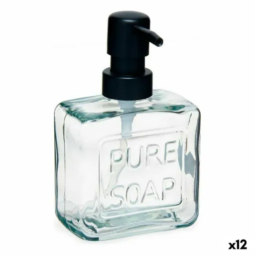 Dispensador de Sabão Pure Soap 250 ml Cristal Transparente Plástico (12 Unidades)