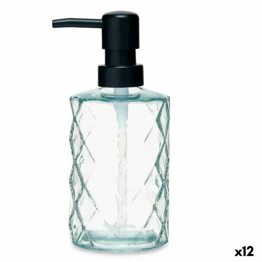 Dispensador de Sabão Diamante Cristal Transparente Plástico 410 ml (12 Unidades)