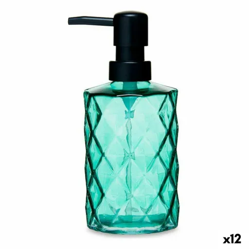 Dispensador de Sabão Diamante Cristal Verde Plástico 410 ml (12 Unidades)