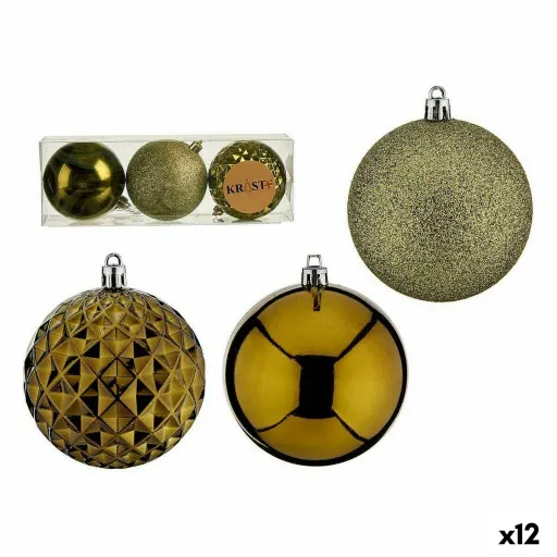 Conjunto de Bolas de Natal Verde PVC Ø 8 cm (12 Unidades)