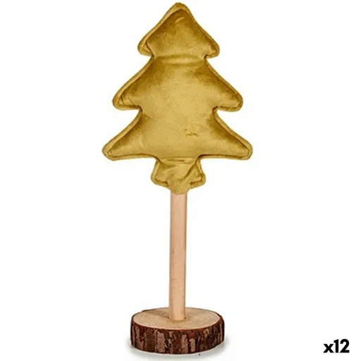 Árvore de Natal Poliéster Dourado Madeira 9,5 x 32 x 13 cm (12 Unidades)