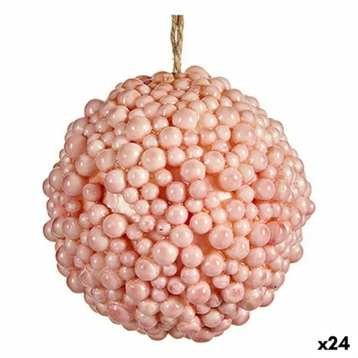 Bola de Natal Cor de Rosa Plástico 8 x 8 x 8 cm (24 Unidades)