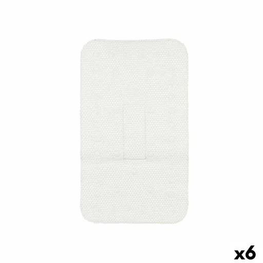 Tapete Antiderrapante para Duche Branco PVC 69,3 x 40 x 1 cm (6 Unidades)