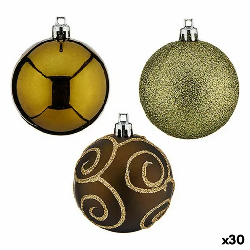 Conjunto de Bolas de Natal Verde Plástico 6 x 7 x 6 cm (30 Unidades)