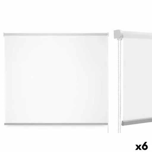 Estore de Enrolar Branco Tecido Plástico 120 x 180 cm (6 Unidades)